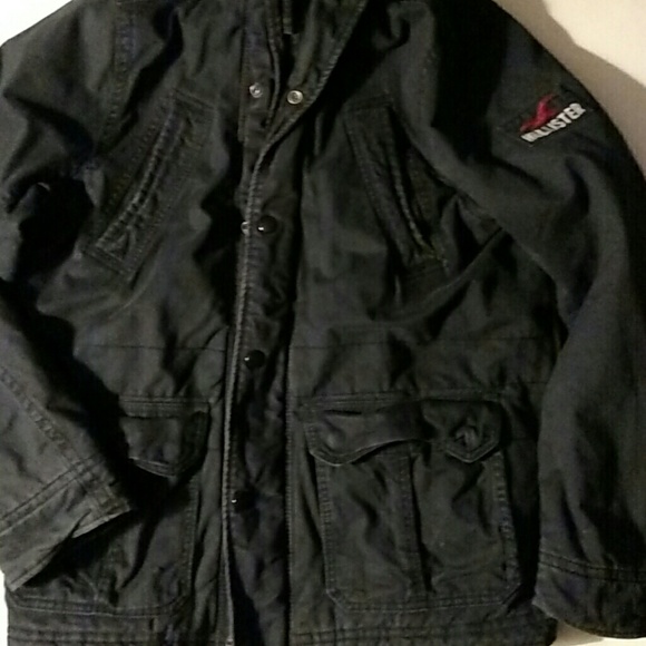 Hollister Military Style Blue Coat Size L - Picture 2 of 8